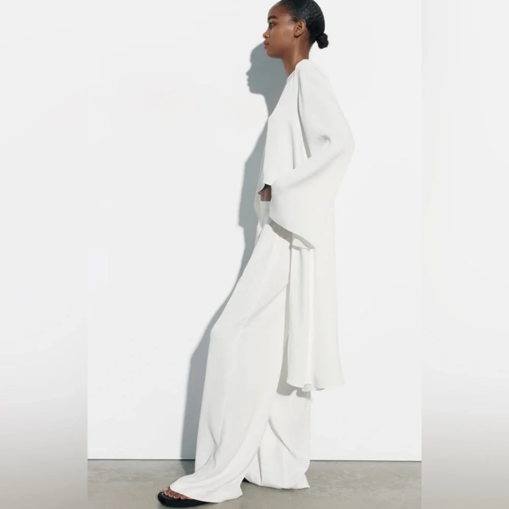 ZARA PALAZZO PANTS M - Picture 3 of 6